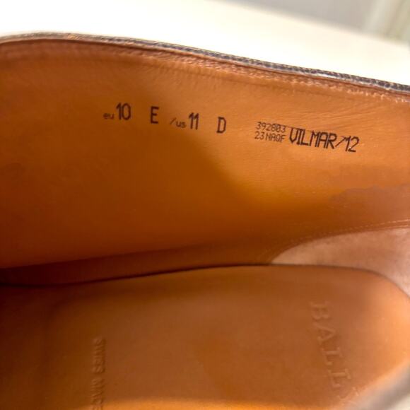 Bally Vilmar Brown Saffiano Leather Chukka Boots Men’s Size 11 D Switzerland - Picture 9 of 12